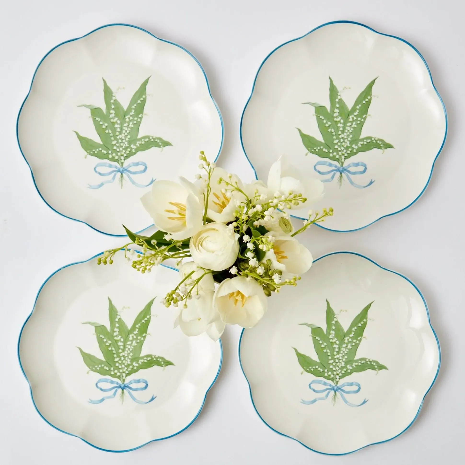 Scalloped Lily Of The Valley Dinner Plate