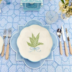 Scalloped Lily Of The Valley Dinner Plate (Set Of 4)