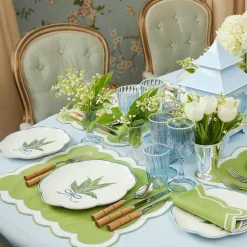 Scalloped Lily Of The Valley Dinner Plate (Set Of 4)