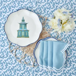 Scalloped Pagoda Dinner Plate (Set Of 4)
