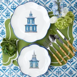 Scalloped Pagoda Dinner Plate (Set Of 4)