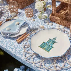 Scalloped Pagoda Dinner Plate