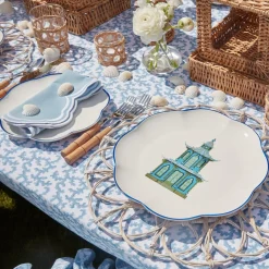 Scalloped Pagoda Dinner Plate
