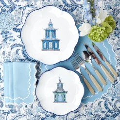 Scalloped Pagoda Dinner Plate