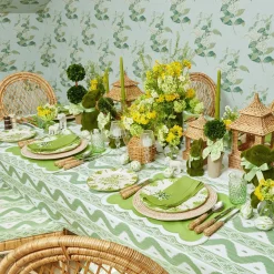Serena Applique Green Placemats (Set Of 4)
