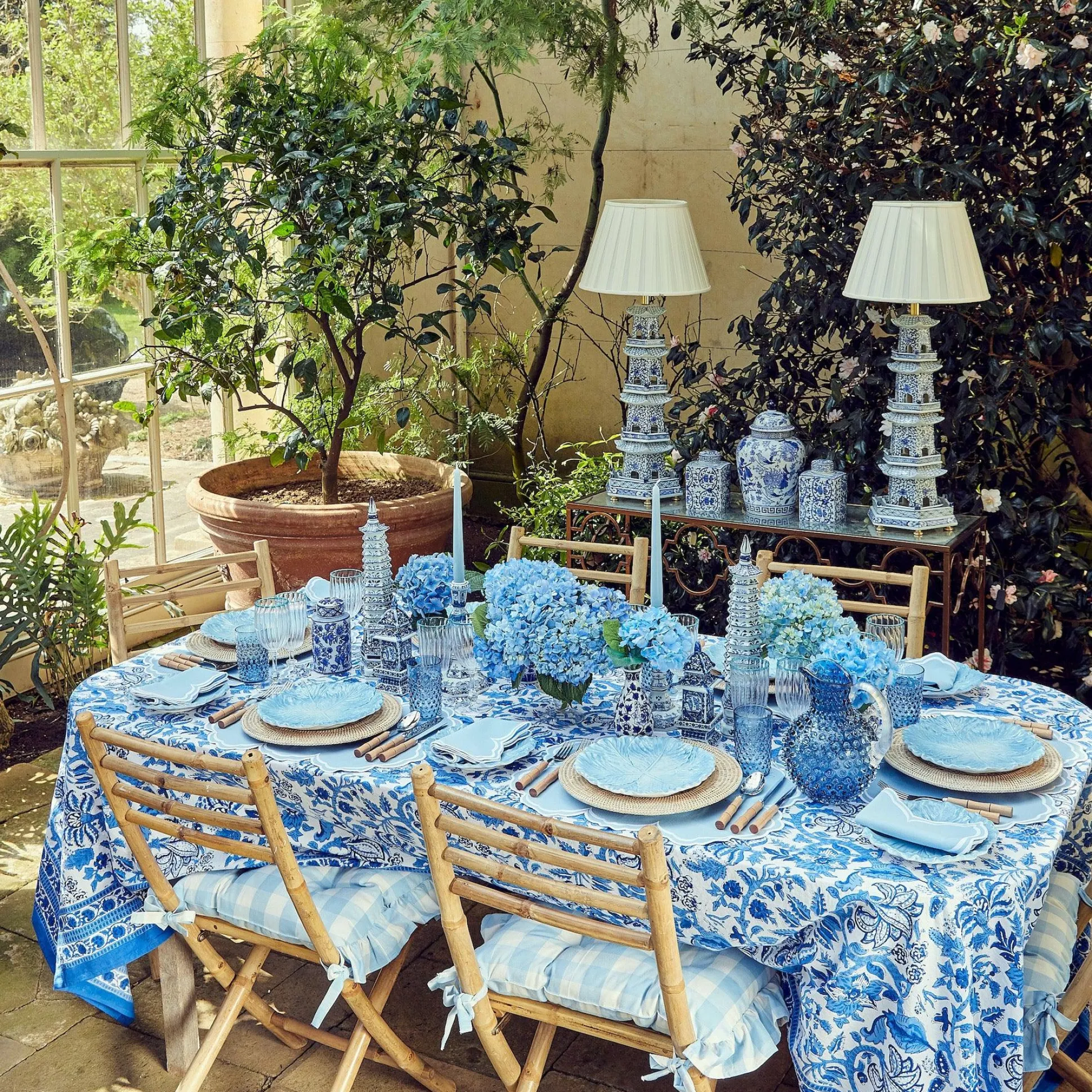Serena Cornflower Blue Napkins (Set Of 4)