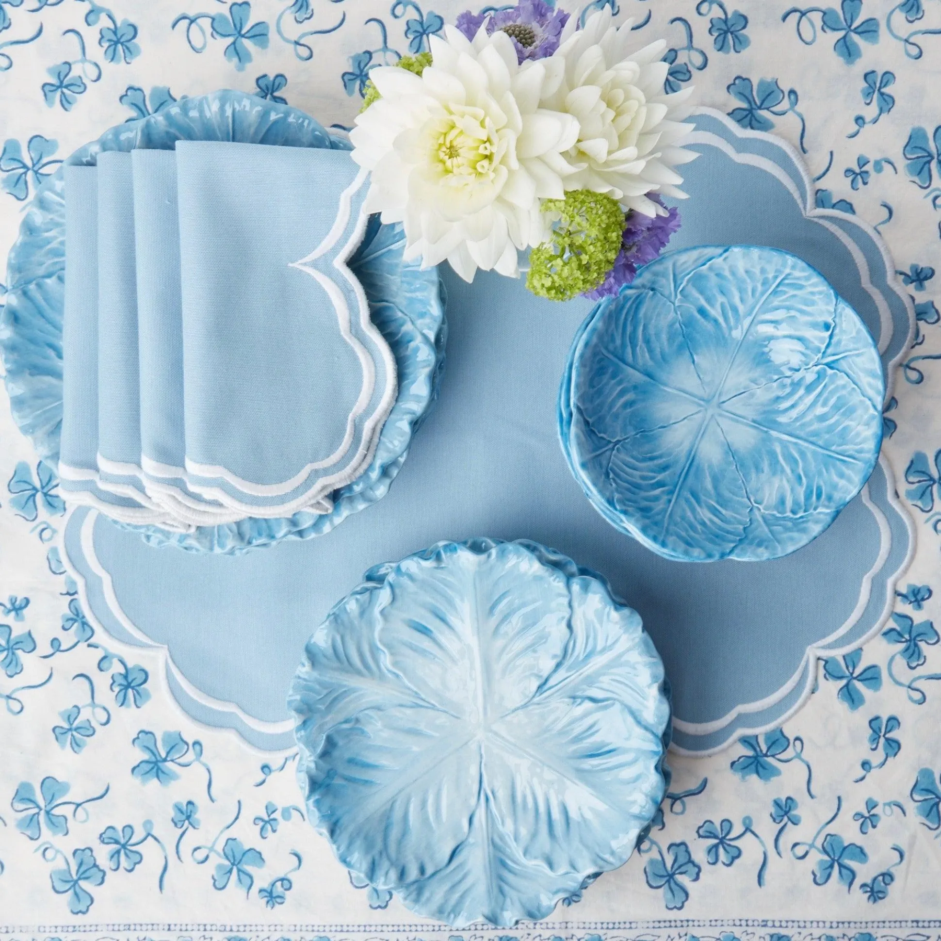 Serena Cornflower Blue Placemats (Set Of 4)