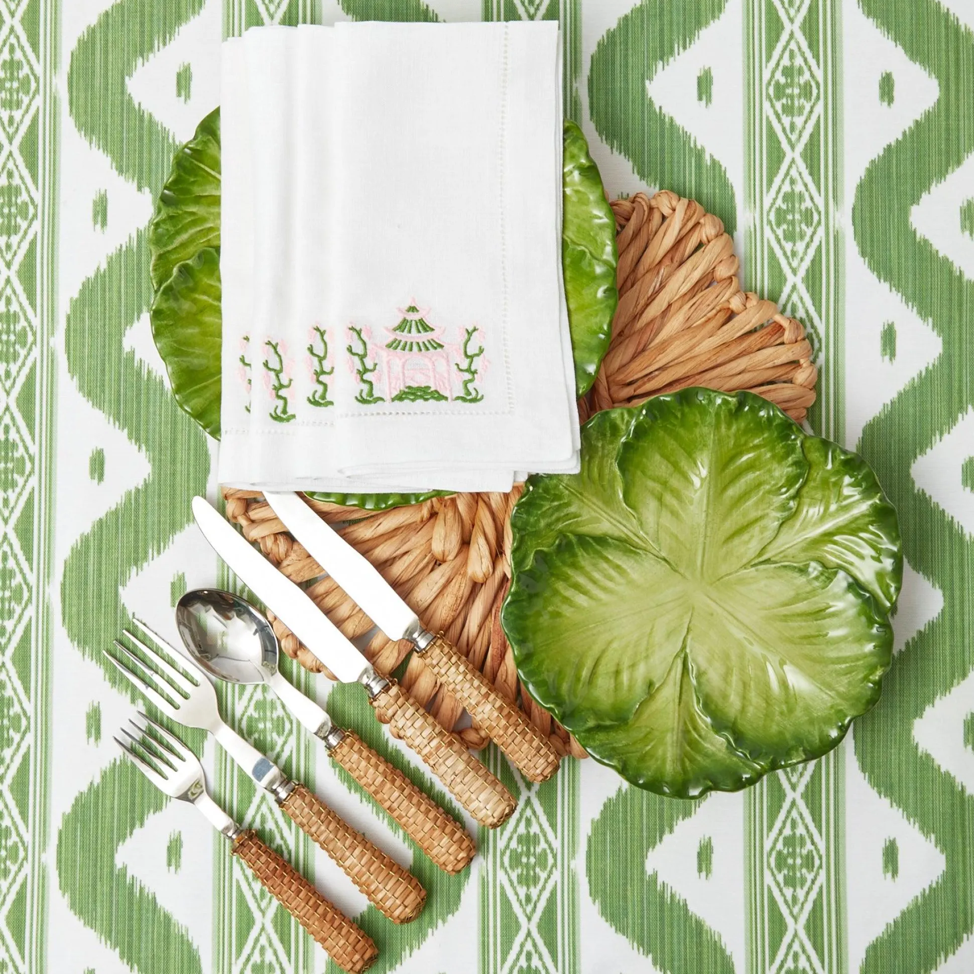 Serena Green Cabbage Starter Plate (Set Of 4)