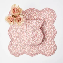 Serena Pink Leopard Napkins (Set Of 4)