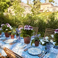 Seville Blue Gardenia Dinner Plate (Set Of 4)