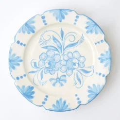 Seville Blue Gardenia Dinner Plate (Set Of 4)