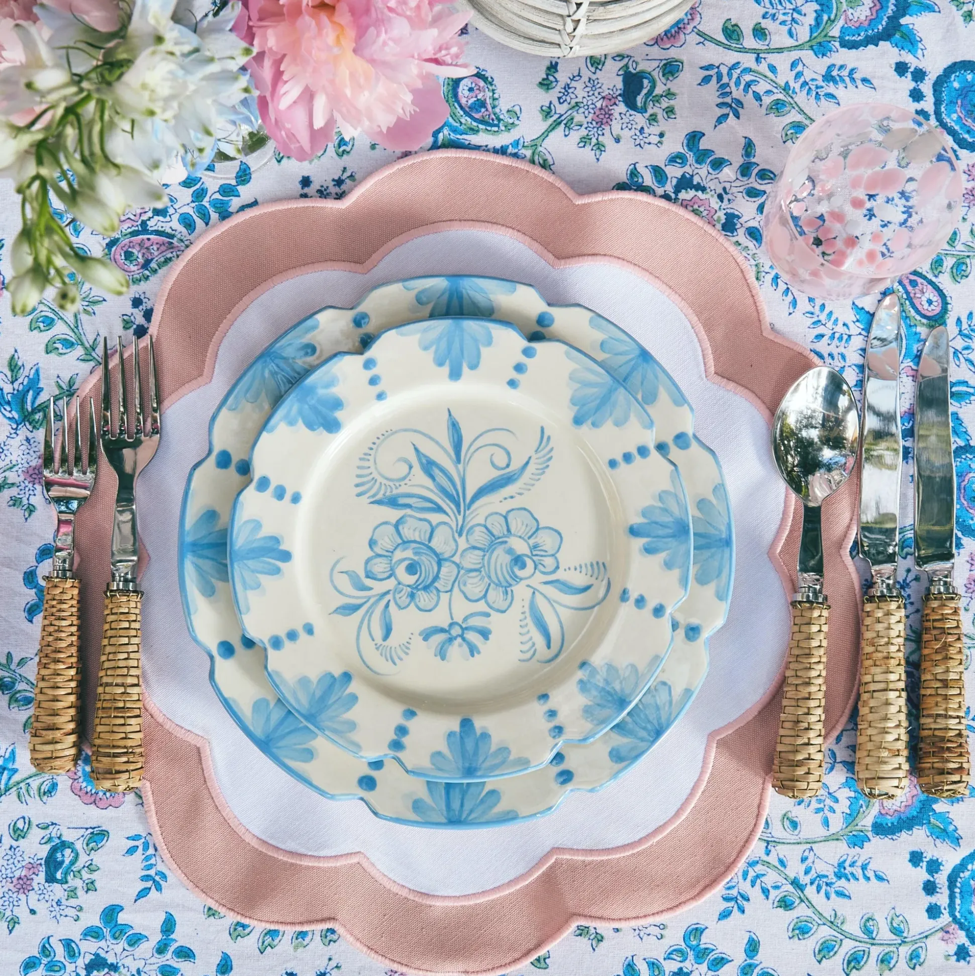 Seville Blue Gardenia Starter Plate