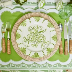 Seville Green Gardenia Dinner Plates (Set Of 4)