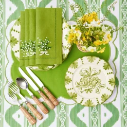 Seville Green Gardenia Starter Plates (Set Of 4)