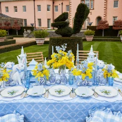 Sky Blue Linen Tulip Napkins (Set Of 4)