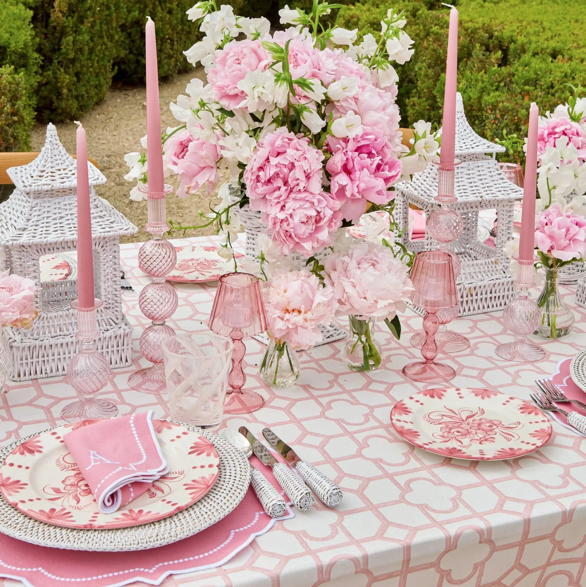 Small Camille Peony Candle Holder (Pair)