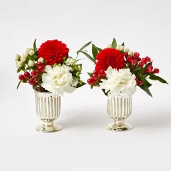 Small Mercury Fluted Vase (Pair)