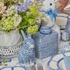 Square Floral Print Ginger Jar