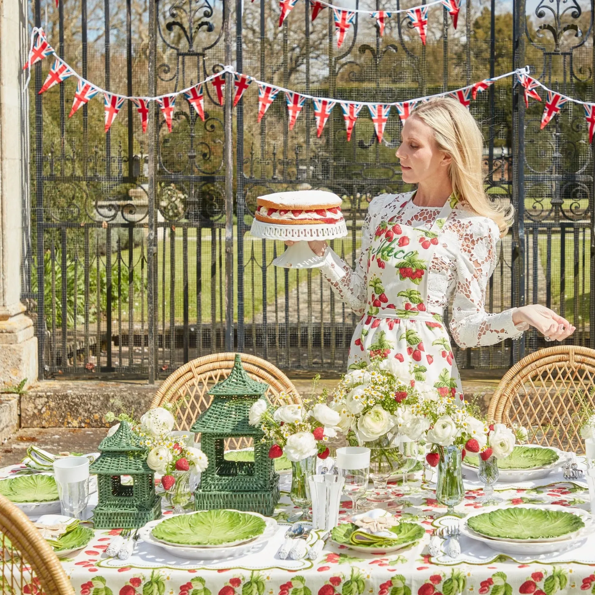 Strawberry Frilled Apron