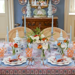 Sylvie Blue & Orange Placemats (Set Of 4)