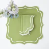 Sylvie Green Embroidered Napkins (Set Of 4)
