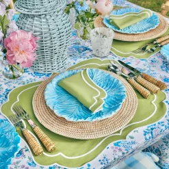Sylvie Green Embroidered Napkins (Set Of 4)
