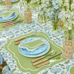 Sylvie Green Embroidered Placemats (Set Of 4)