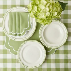Sylvie Green Embroidered Placemats & Napkins (Set Of 4)