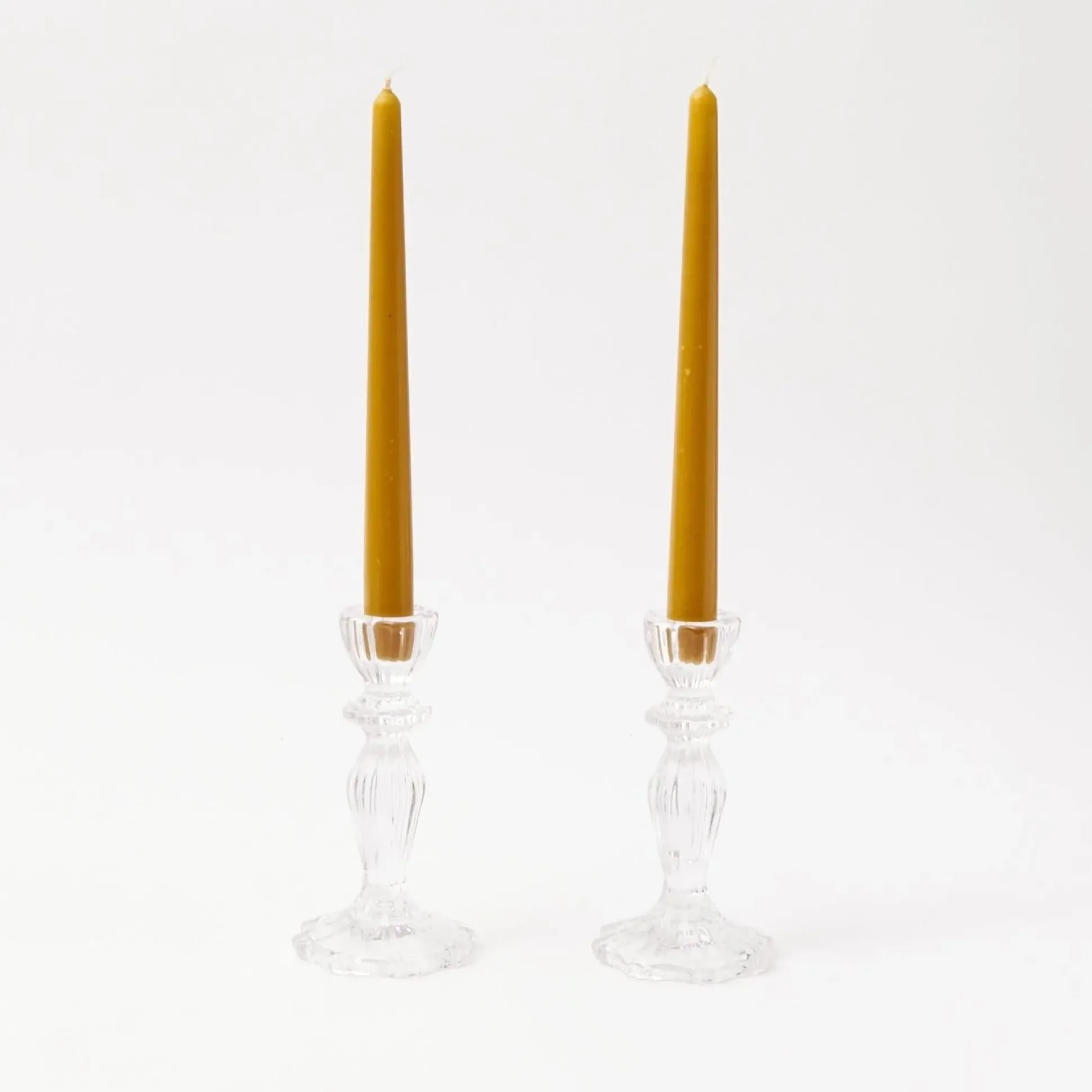 Tall Lace Edge Candle Holders (Pair)