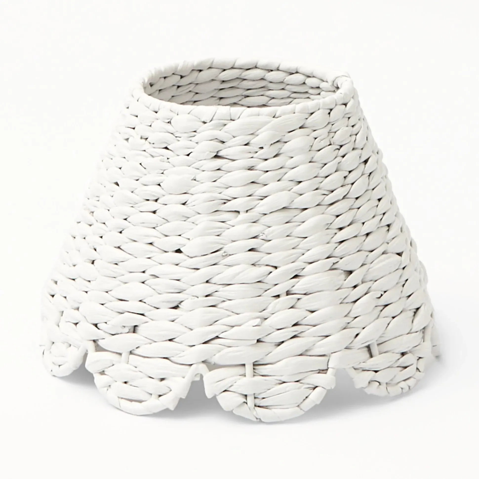 Tall Rechargeable Lamp With White Seagrass Lampshade