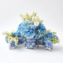 Three Piece Chinoiserie Vase