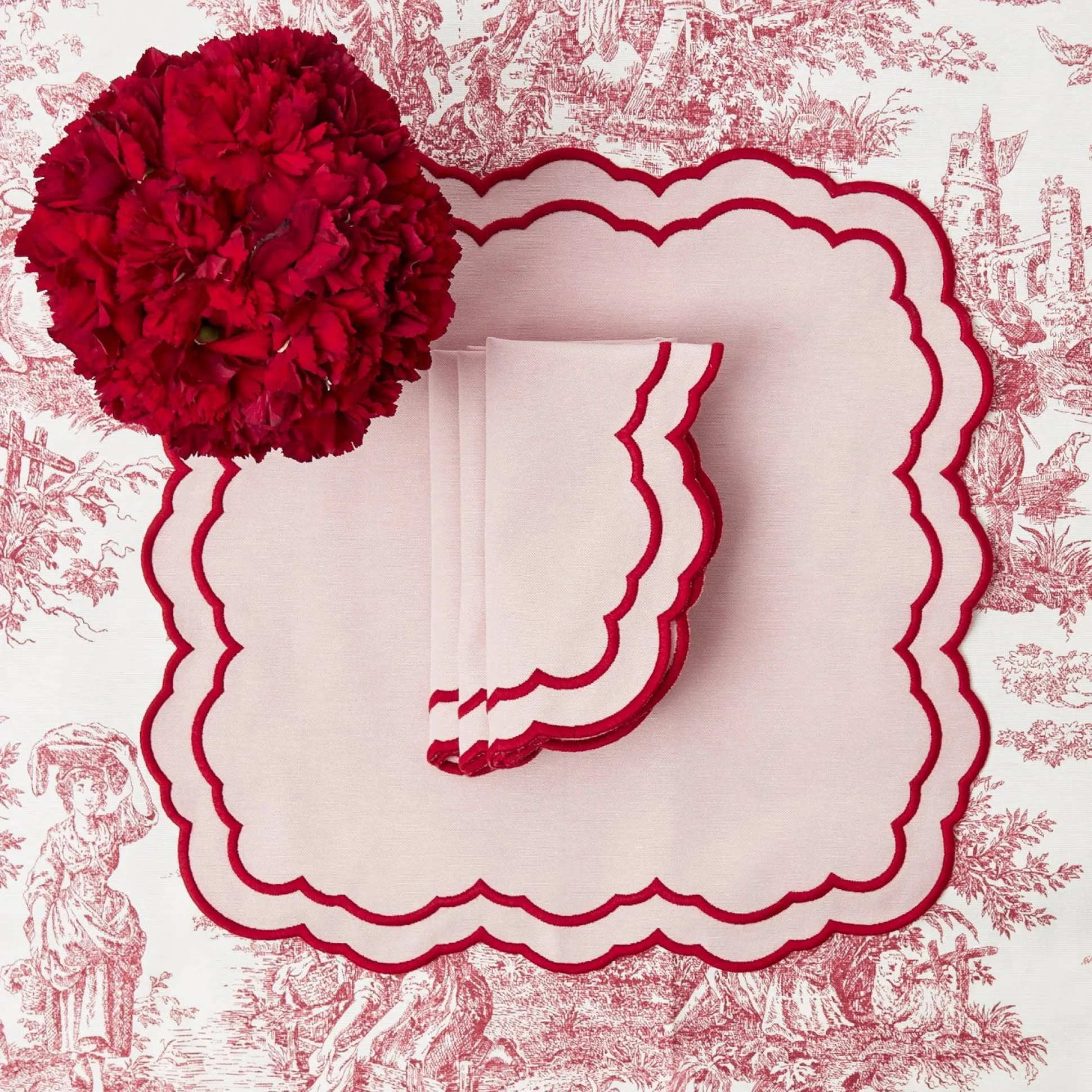 Valerie Pink Napkins (Set Of 4)
