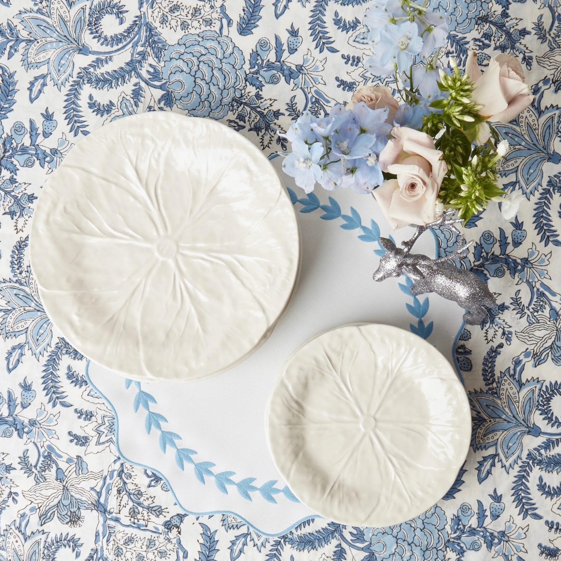White Lettuce Dinner Plate