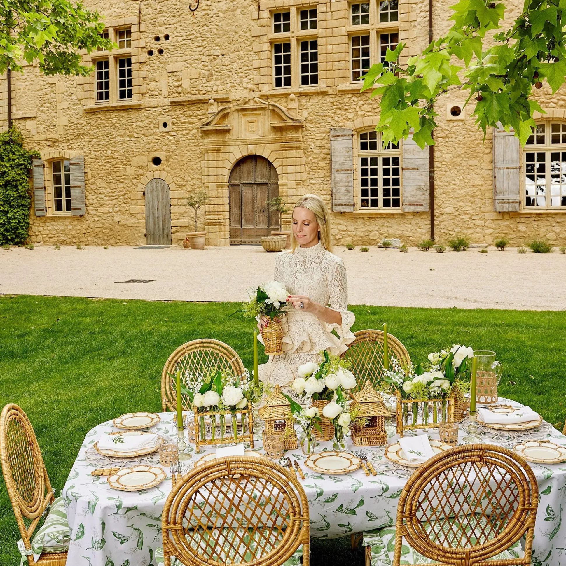 White Lily Of The Valley Tablecloth