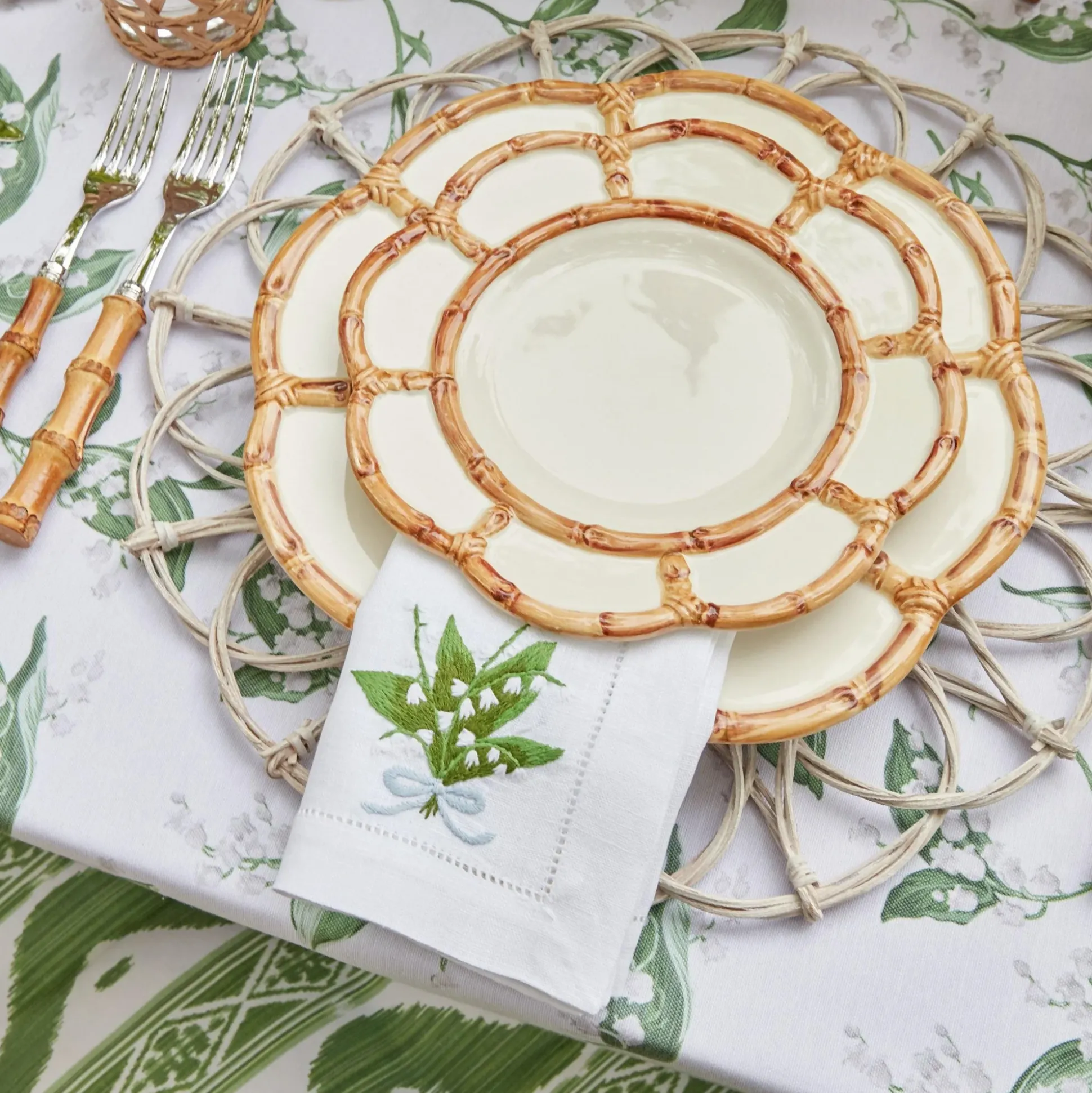 White Lily Of The Valley Tablecloth