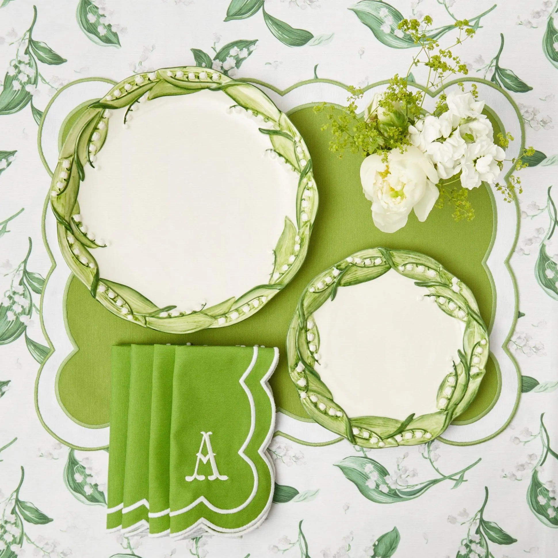 White Lily Of The Valley Tablecloth