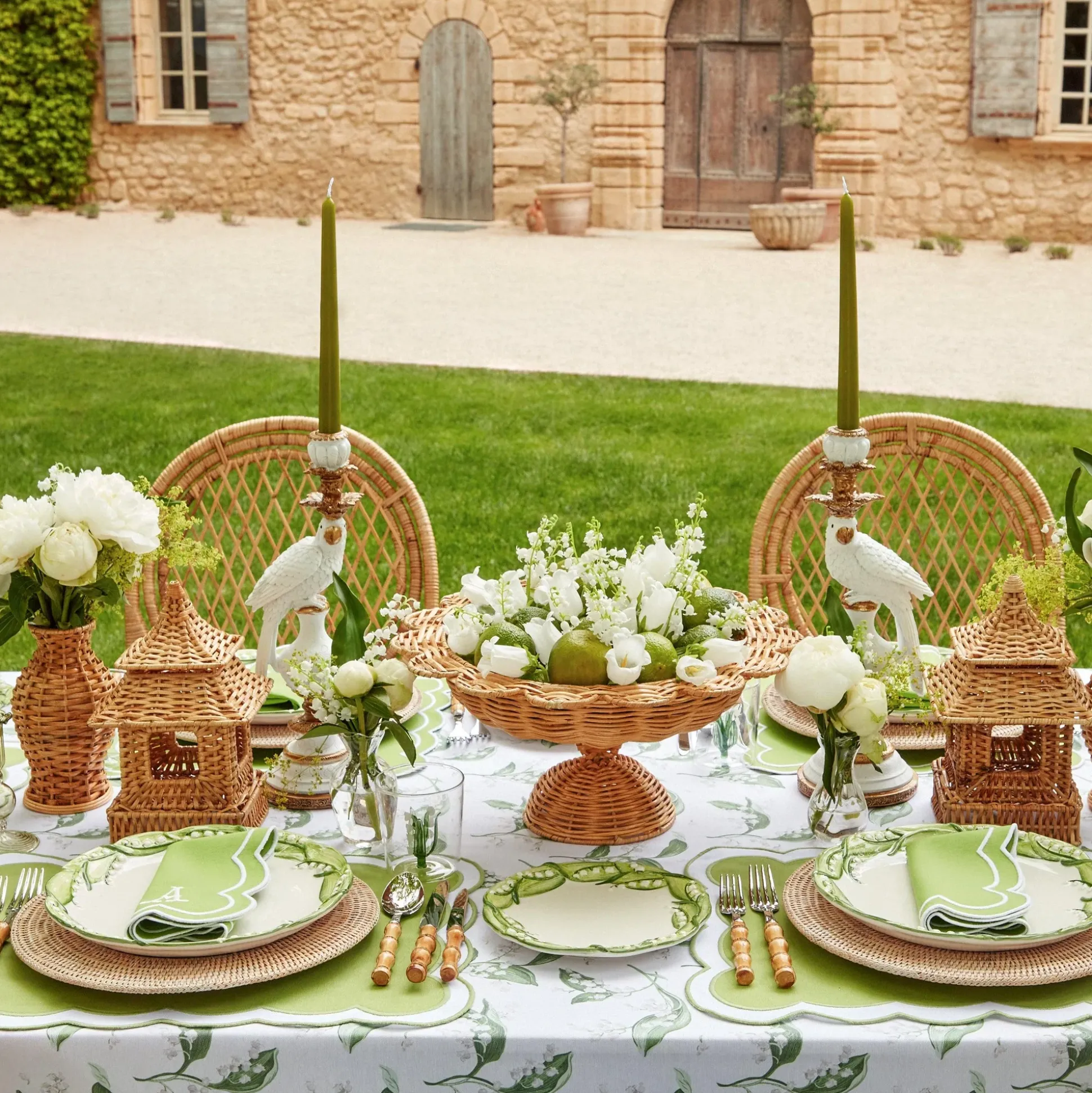 White Lily Of The Valley Tablecloth