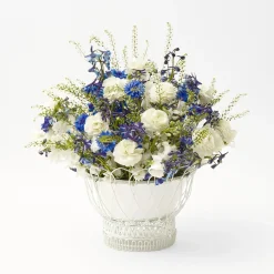 White Metal Planter