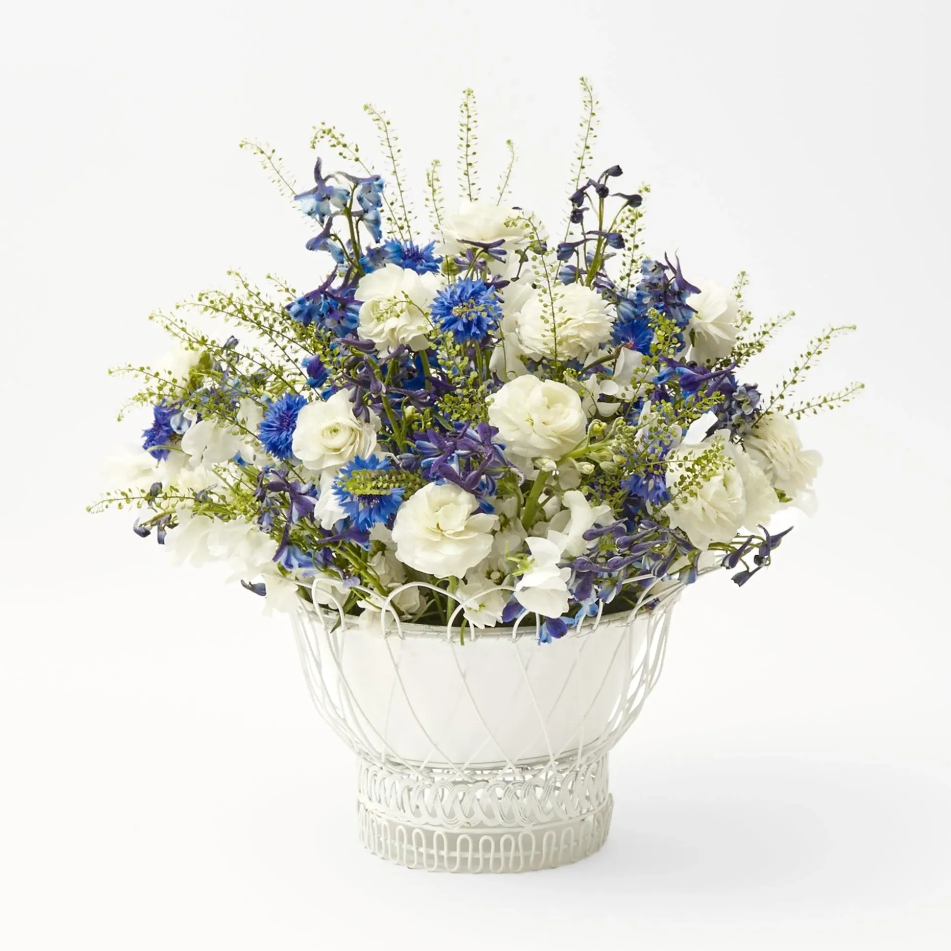 White Metal Planter