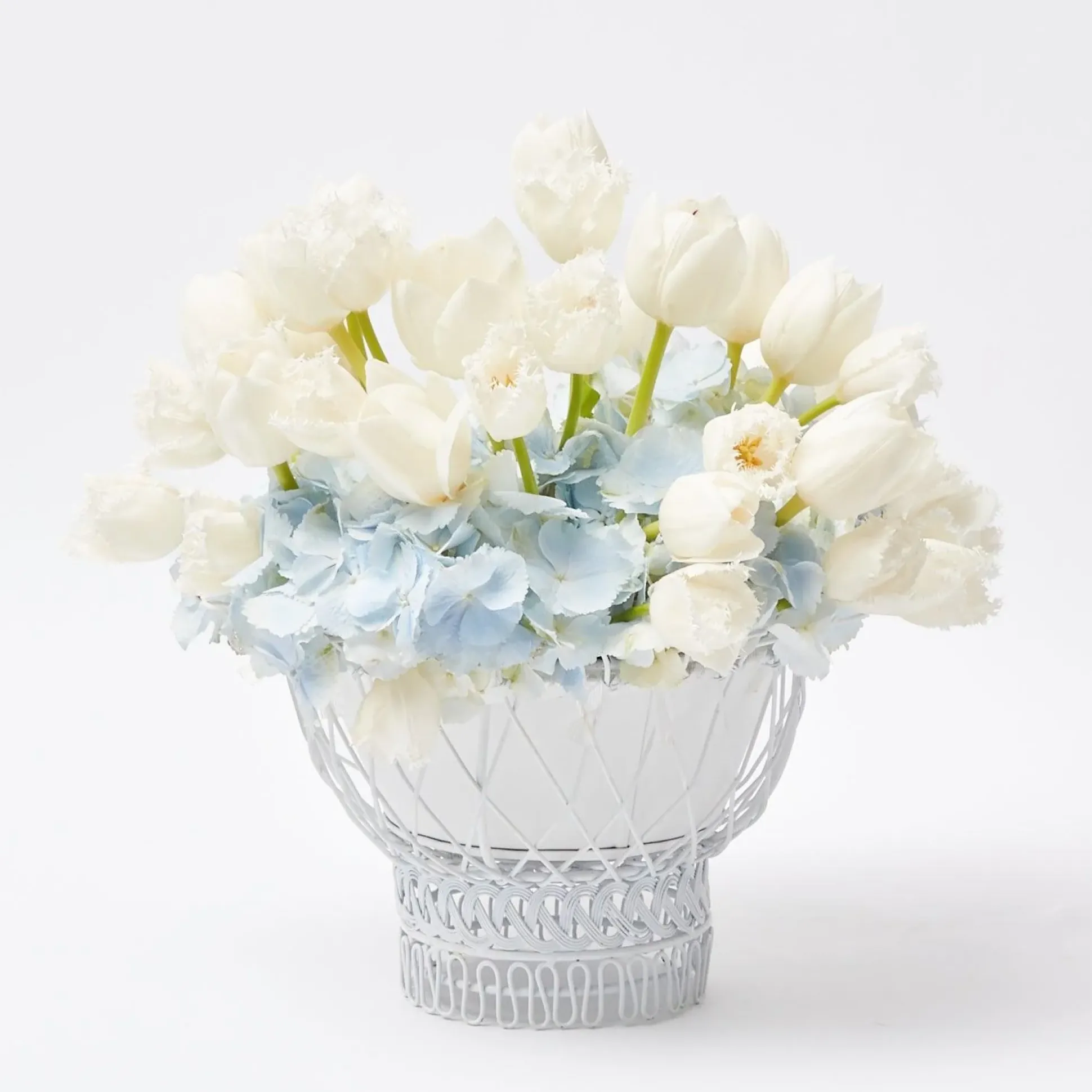 White Metal Planter