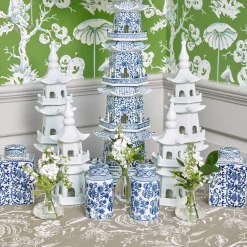 White Porcelain Pagoda Decoration Set