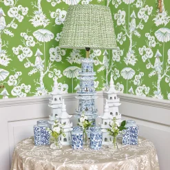 White Porcelain Pagoda Decoration Set