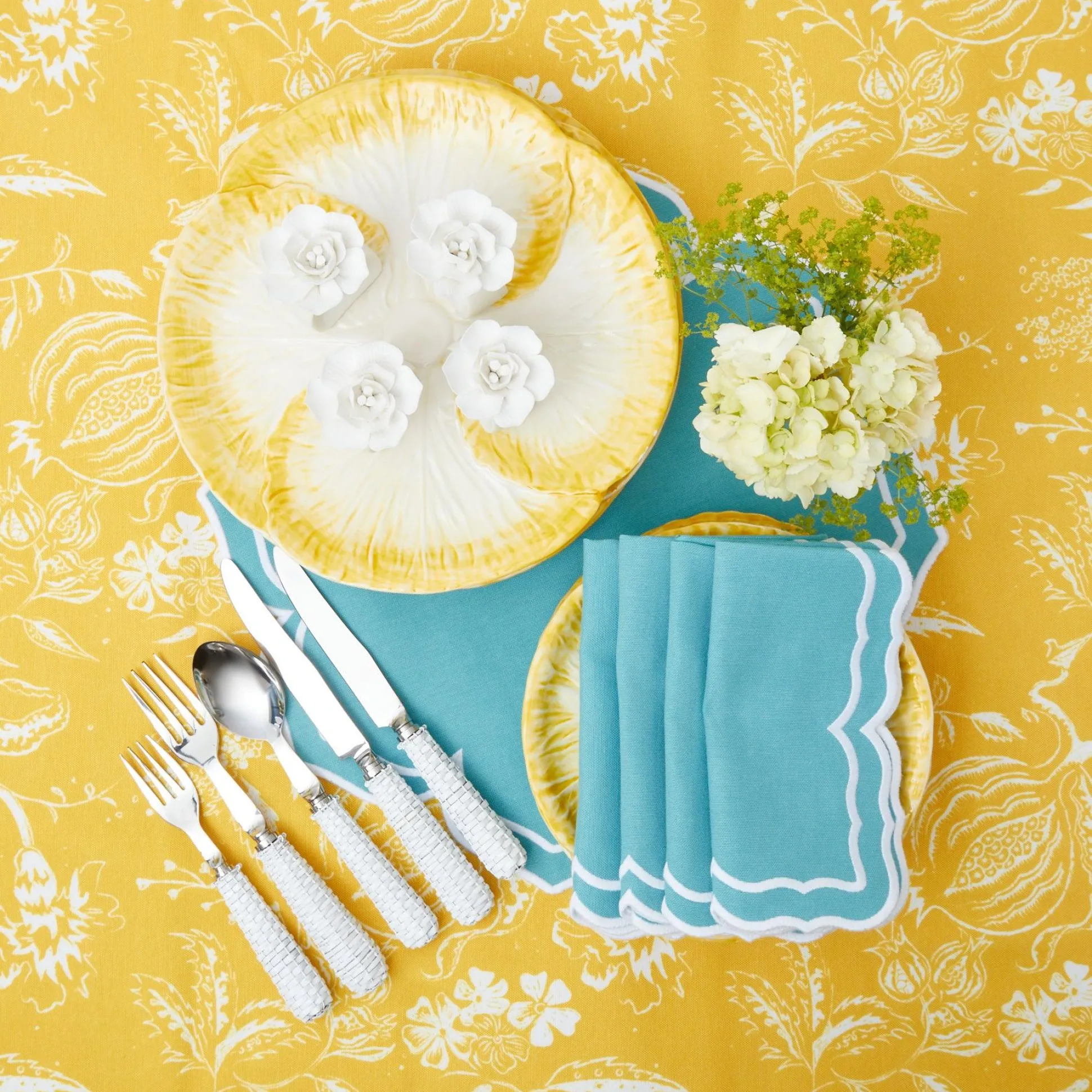 White Rattan Cutlery (5 Piece)