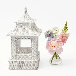White Rattan Decoration Set