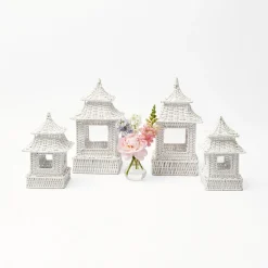 White Rattan Decoration Set