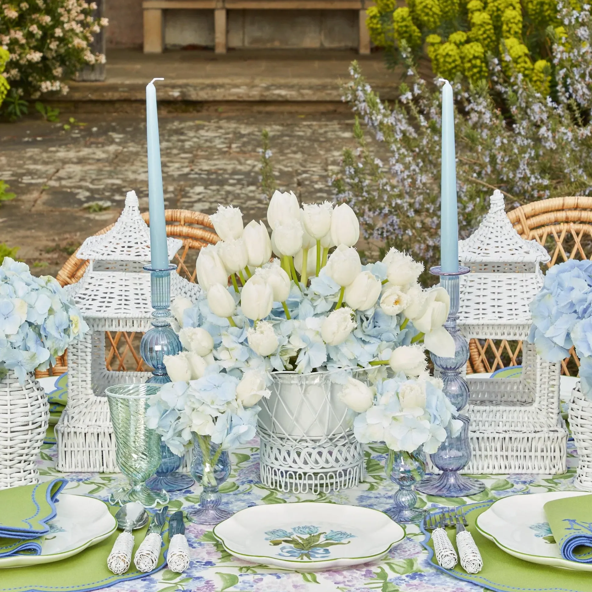 White Rattan Pagoda Lantern