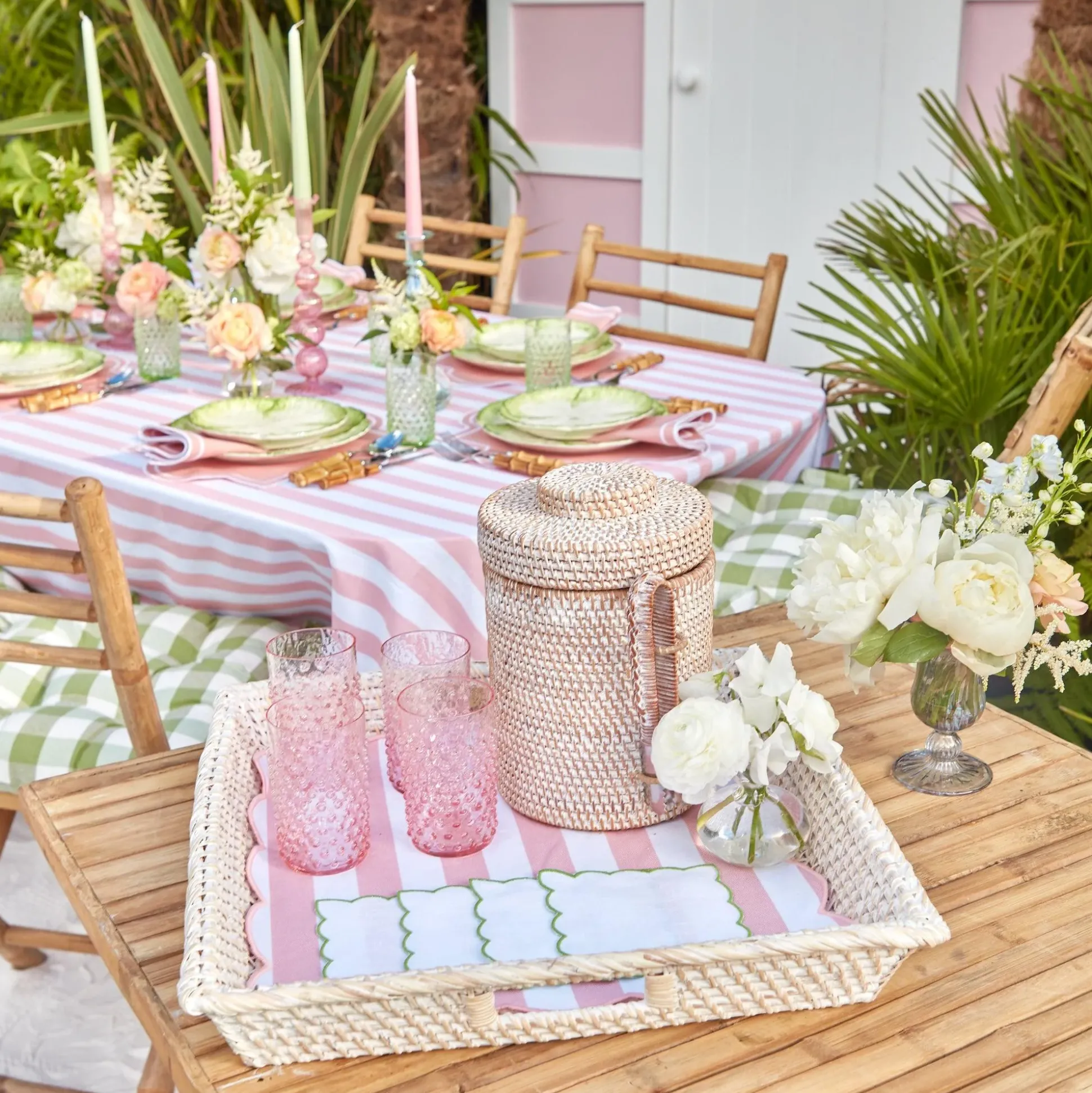 White Rattan Tray