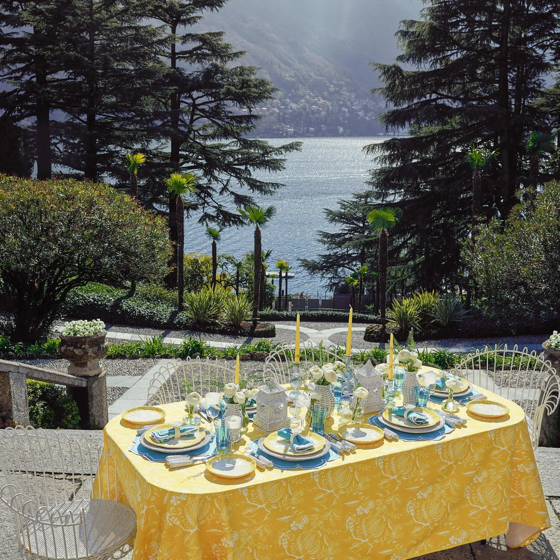 Yellow Capri Lettuce Dinner & Starter Plates (Set Of 8)