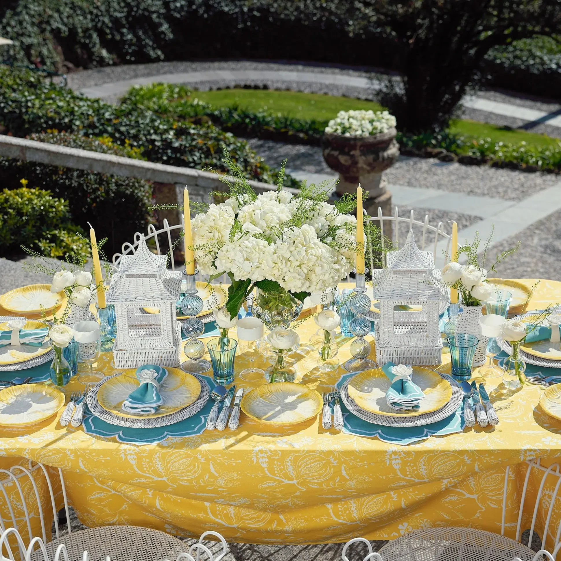 Yellow Capri Lettuce Dinner & Starter Plates (Set Of 8)