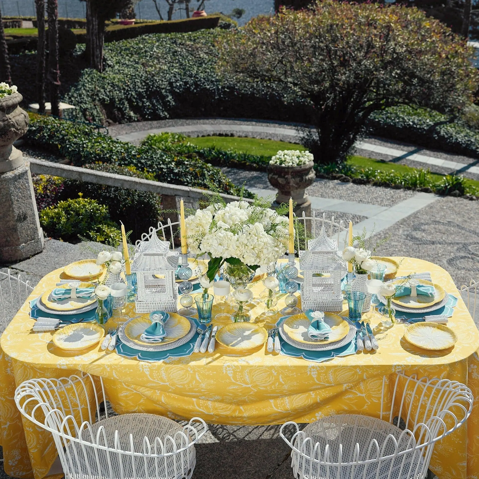 Yellow Capri Lettuce Dinner & Starter Plates (Set Of 8)
